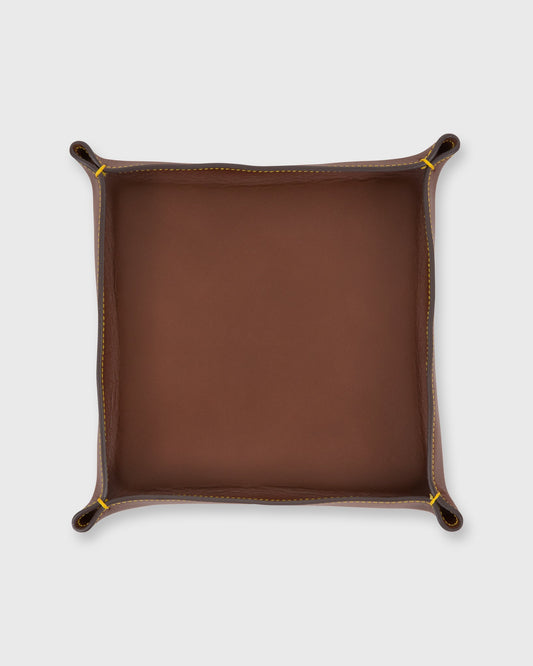 Large Tray in Papaya Leather