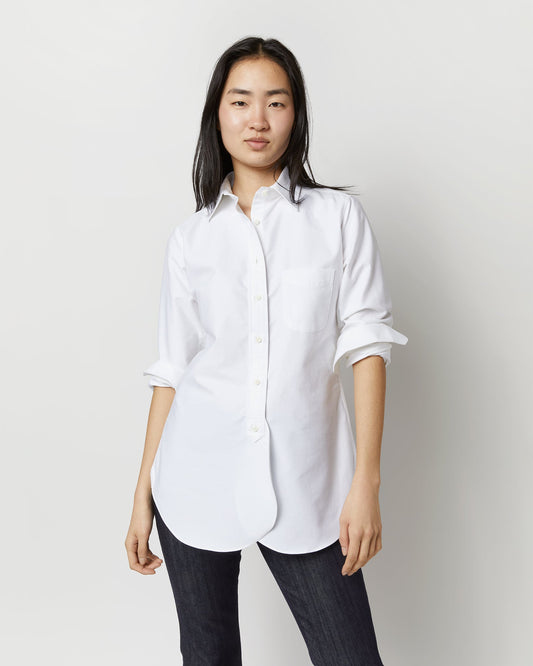 Boyfriend Shirt in White Oxford