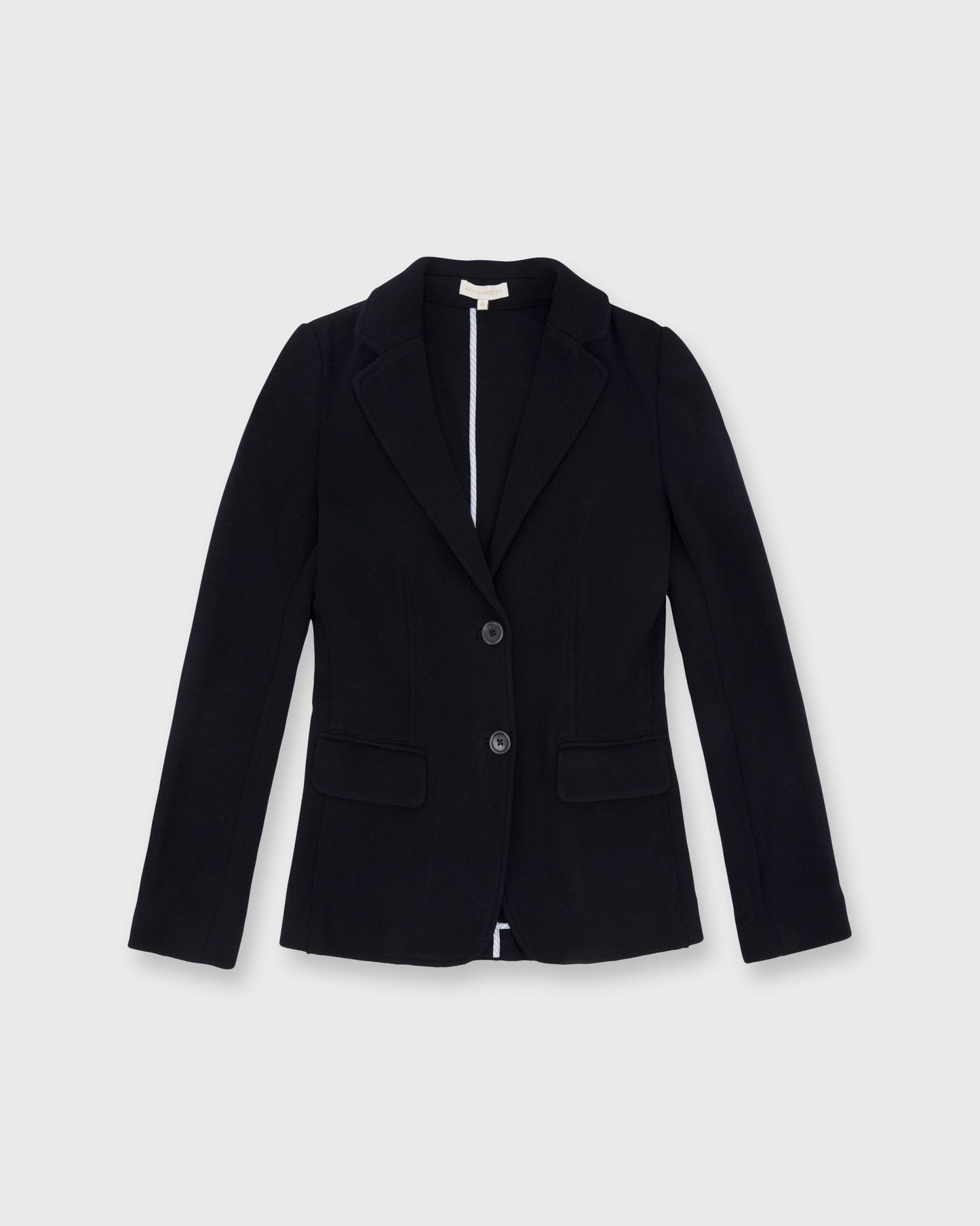 Parker Jacket in Navy Wool Pique Knit