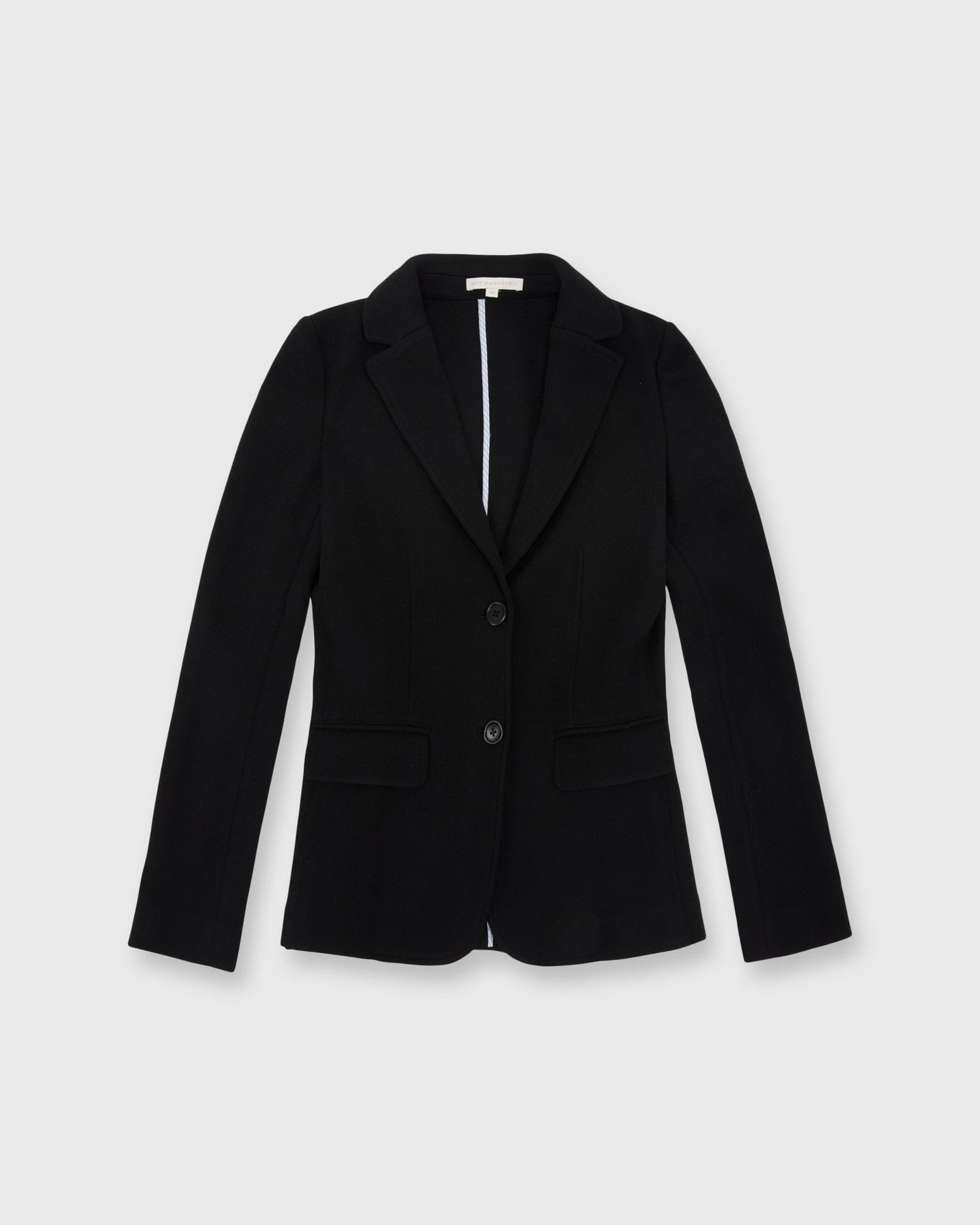 Parker Jacket in Black Wool Pique Knit