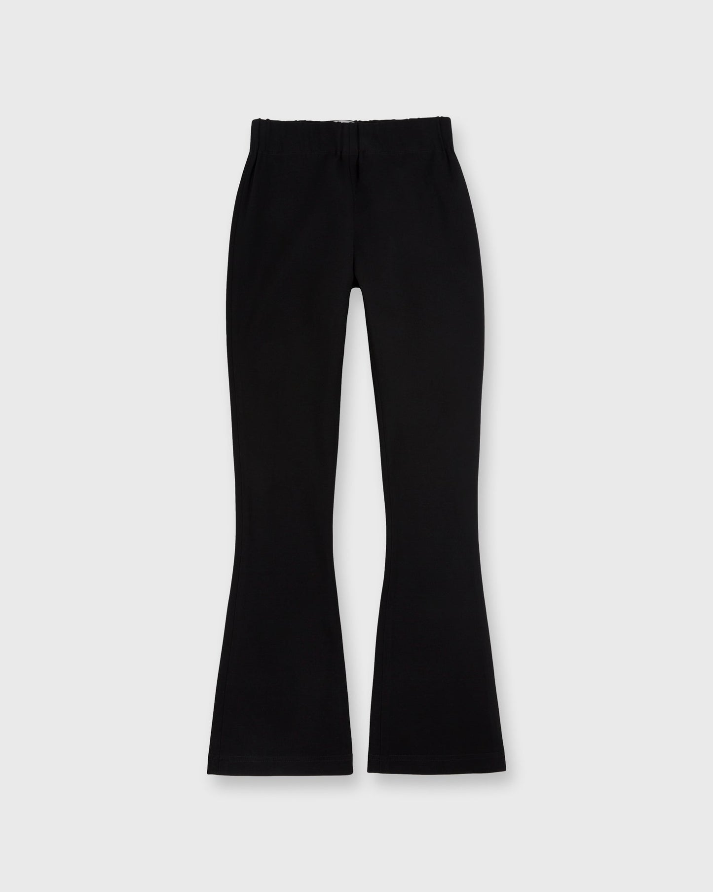 Faye Flare Cropped Pant in Black Ponte Knit