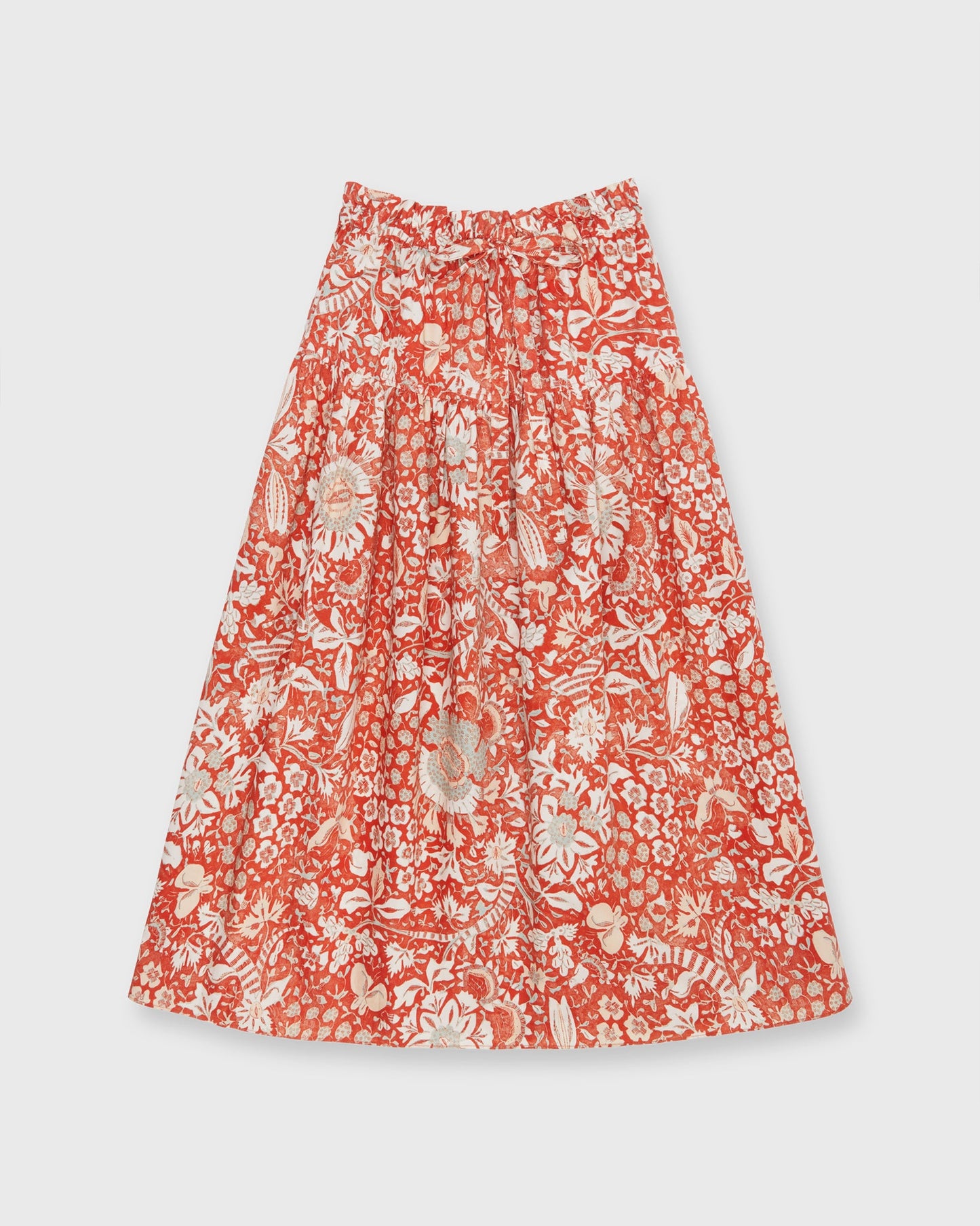 Fernanda Skirt in Orange Blossom Trailing Lotus