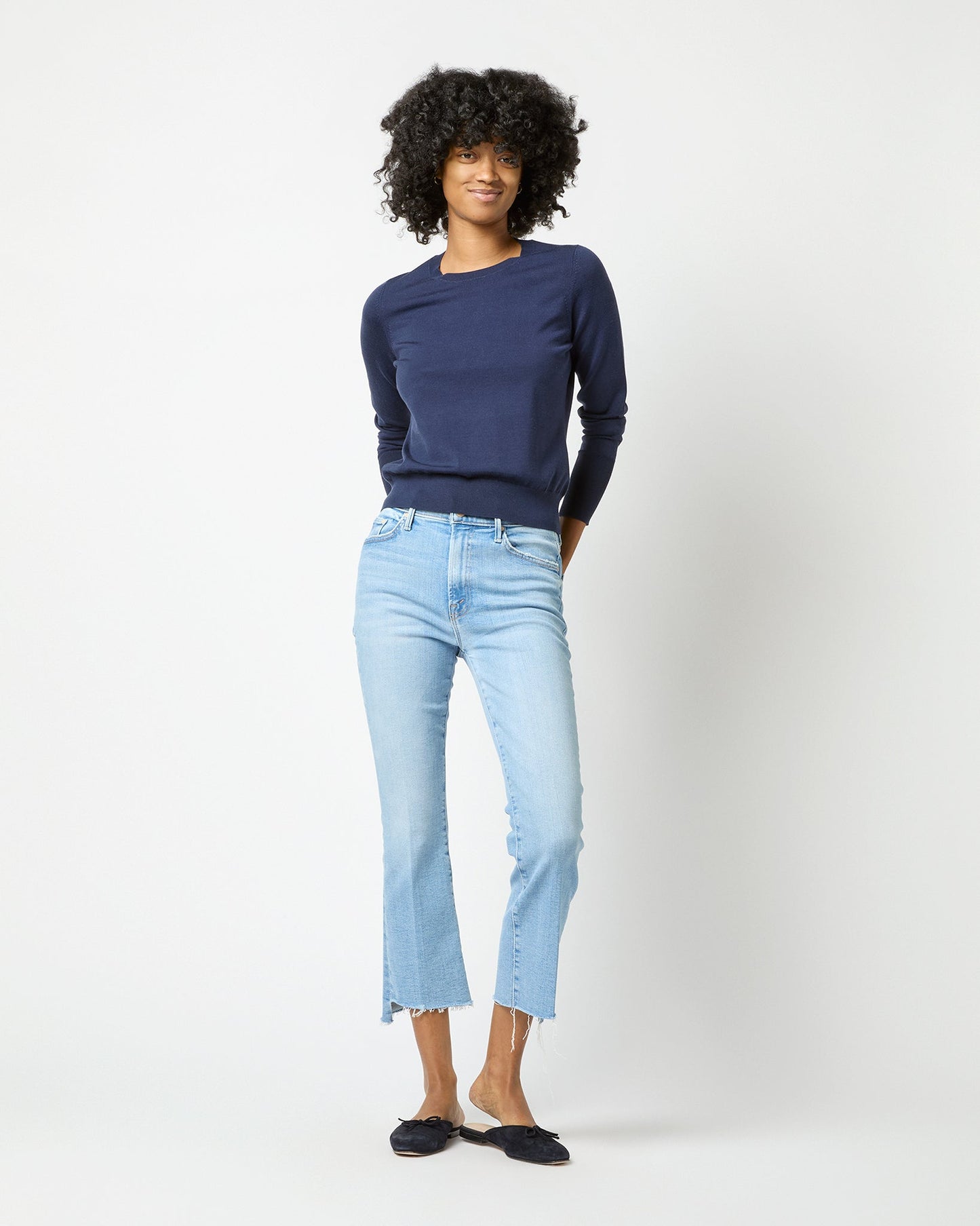 The Insider Crop Step Fray Jean in Limited Ediiton