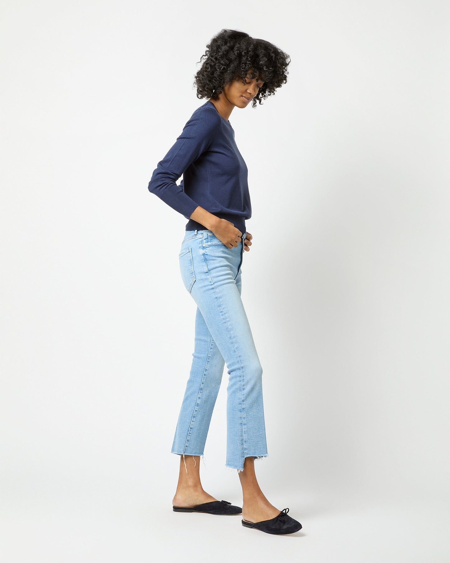 The Insider Crop Step Fray Jean in Limited Ediiton