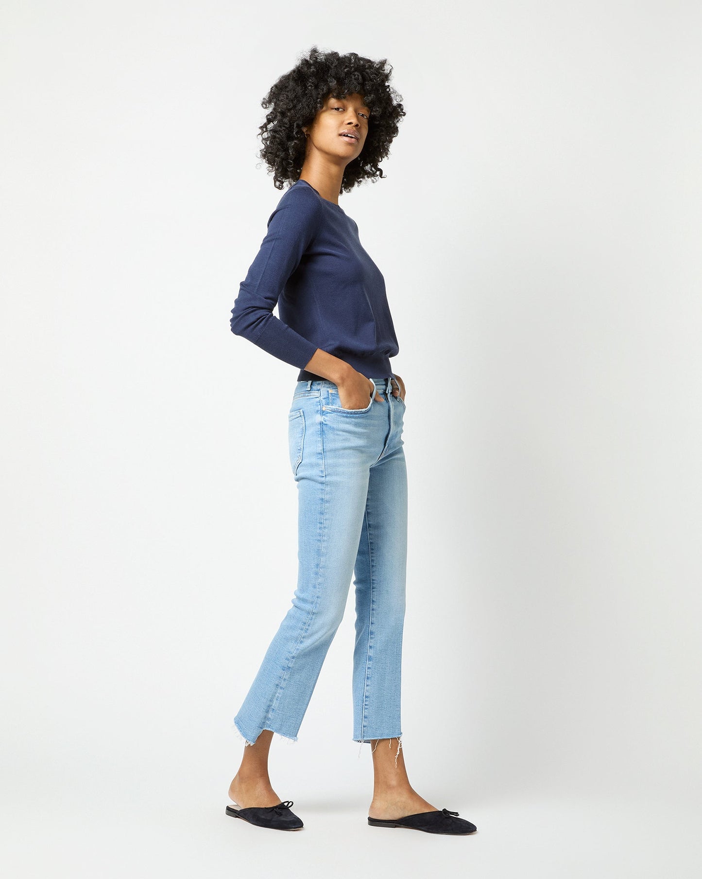 The Insider Crop Step Fray Jean in Limited Ediiton