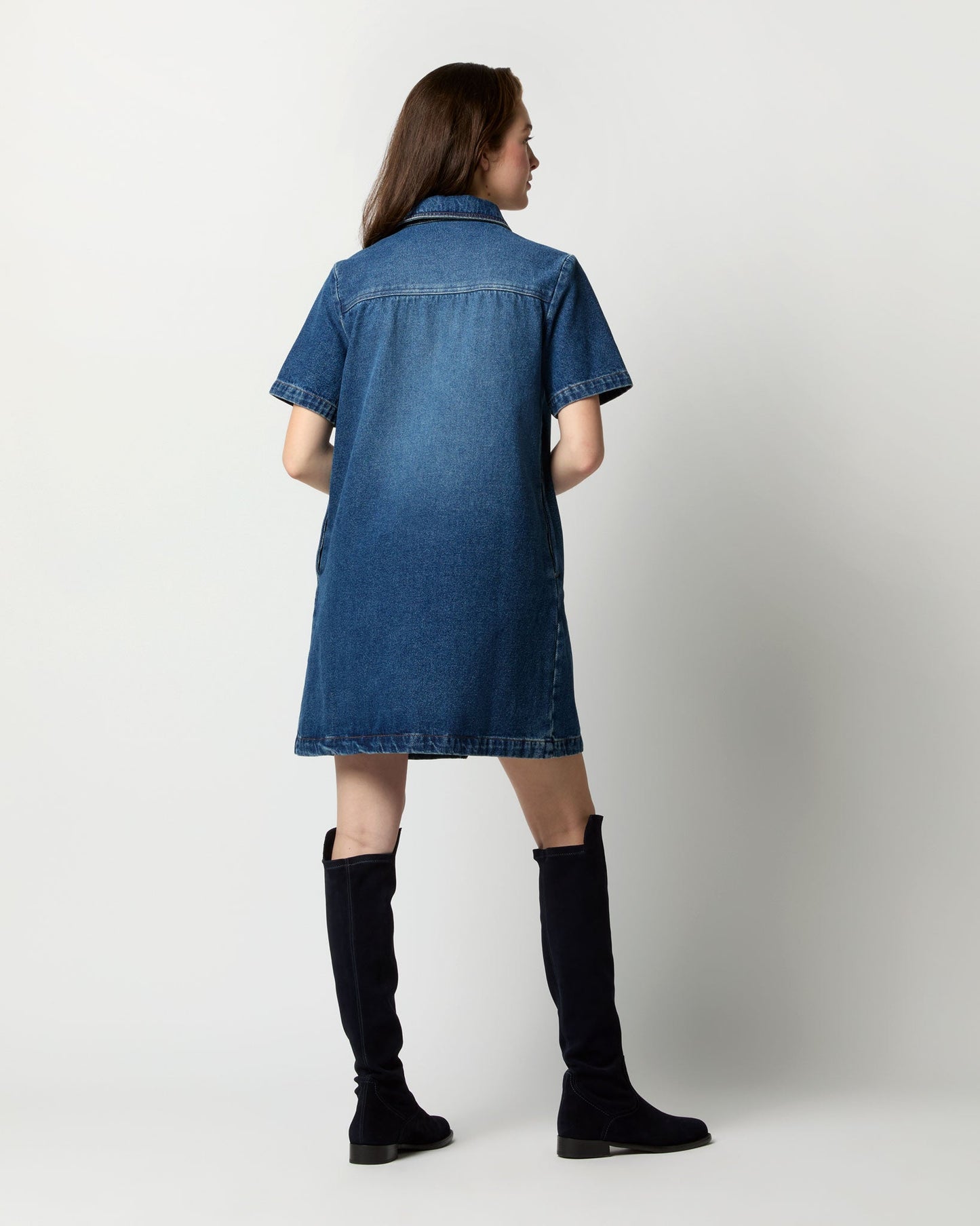 Amanda Dress in Washed Indigo