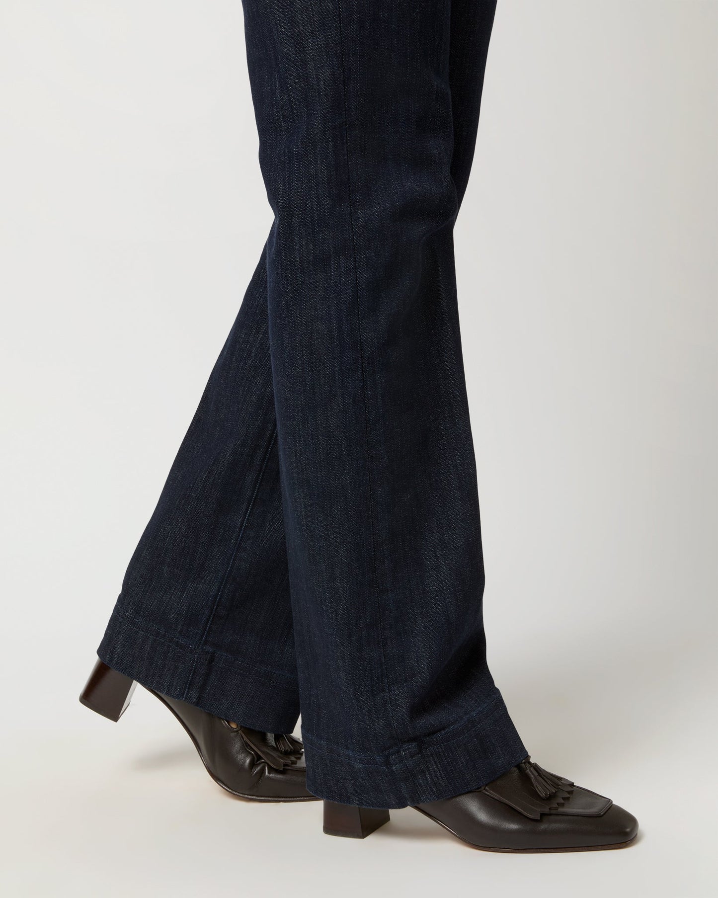 Sloane Trouser Jean in Dark Indigo Stretch Denim