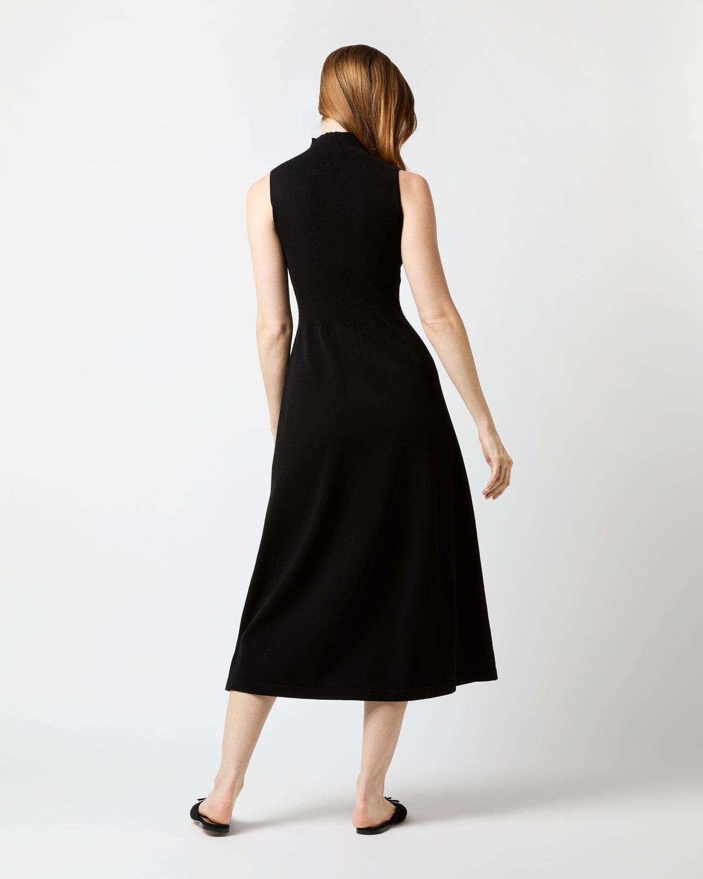 Charlotte Dress in Black Ice Cotton