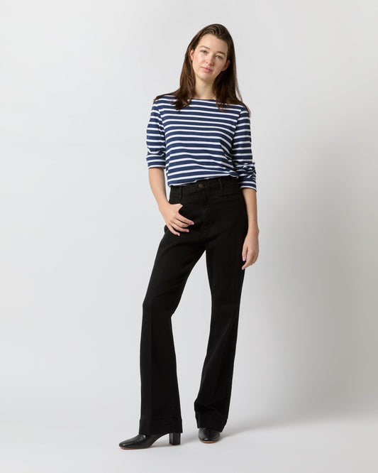 Sloane Trouser Jean in Black Stretch Denim