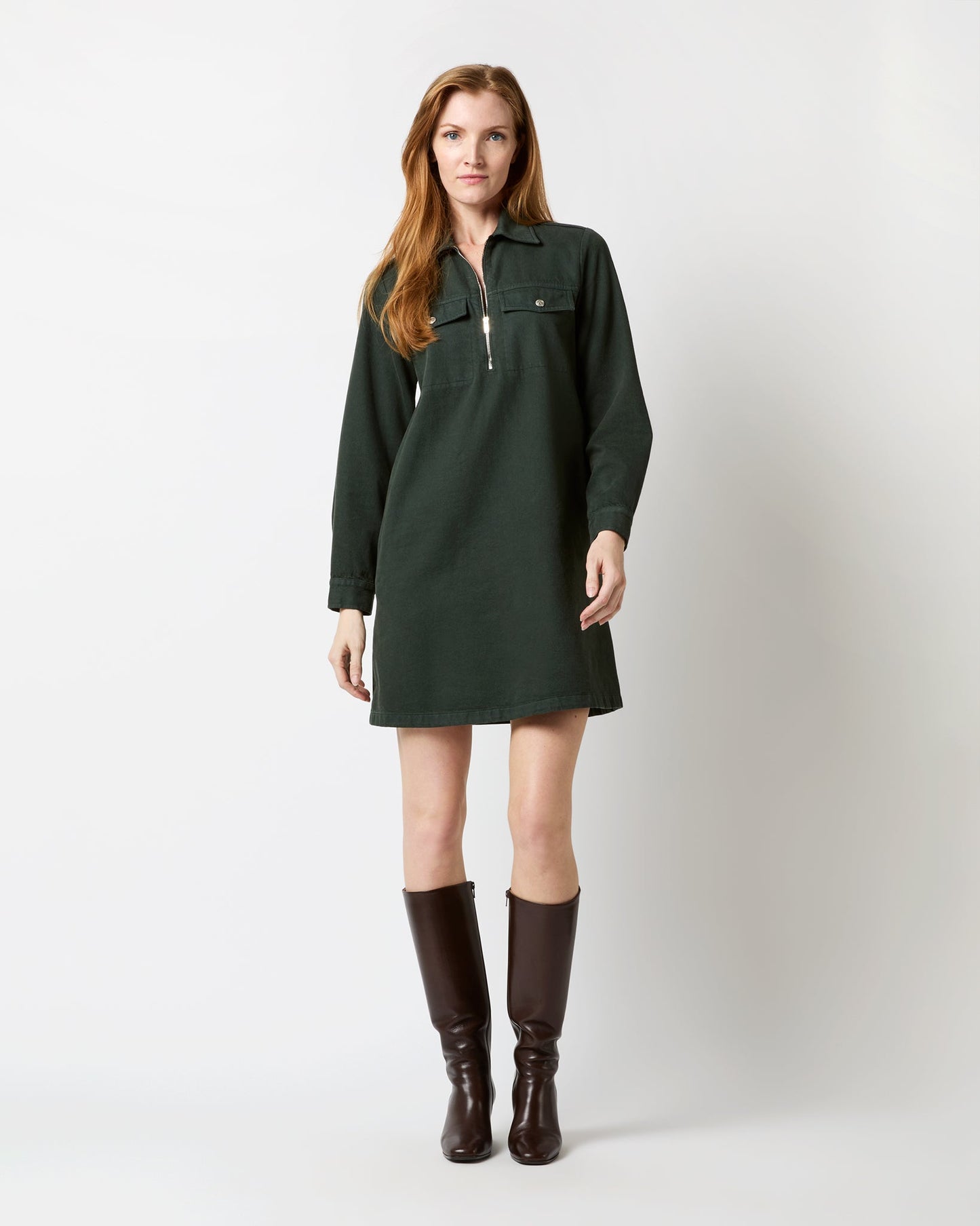 Felicity Dress in Dark Green