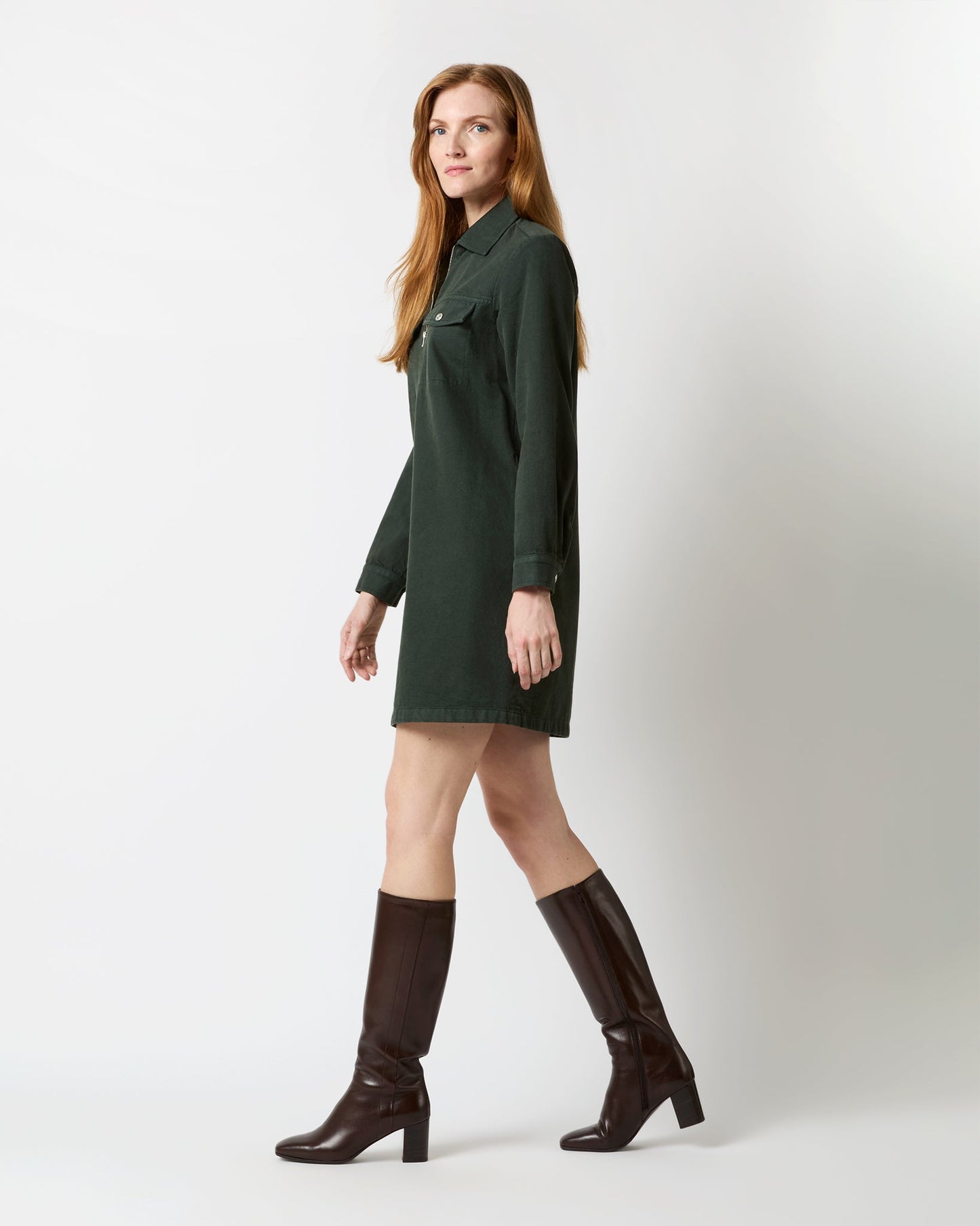 Felicity Dress in Dark Green