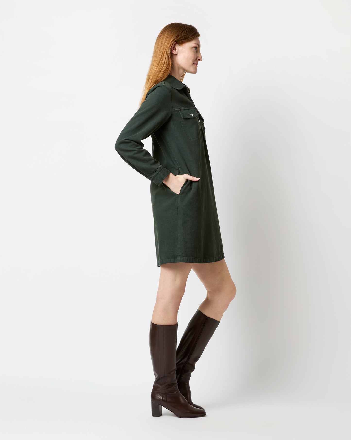 Felicity Dress in Dark Green