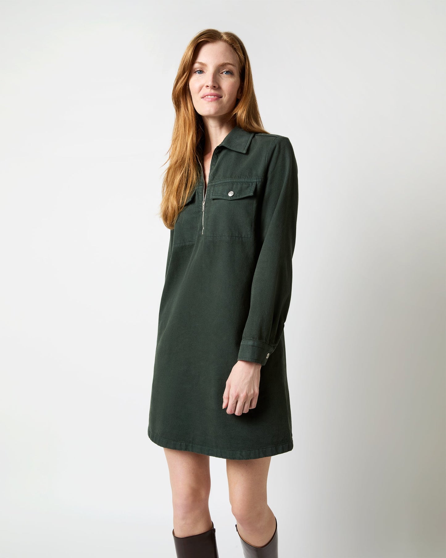 Felicity Dress in Dark Green