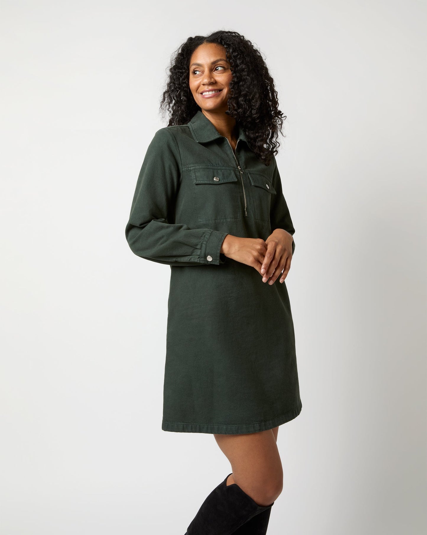 Felicity Dress in Dark Green