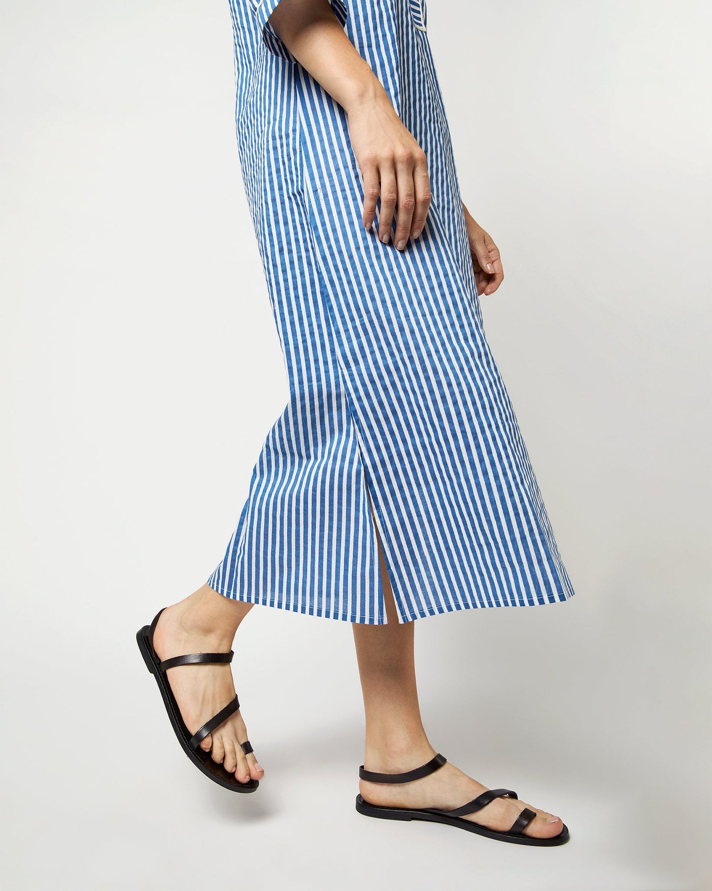 Himalaya Breeze Dress in Blue/White Stripes