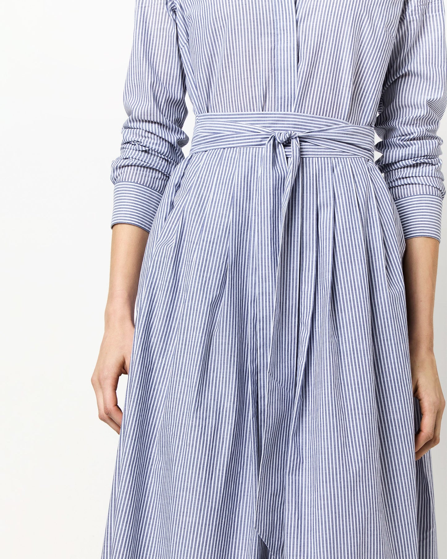 Ingrid Dress in Navy/White Bengal Stripe Cotton Lawn