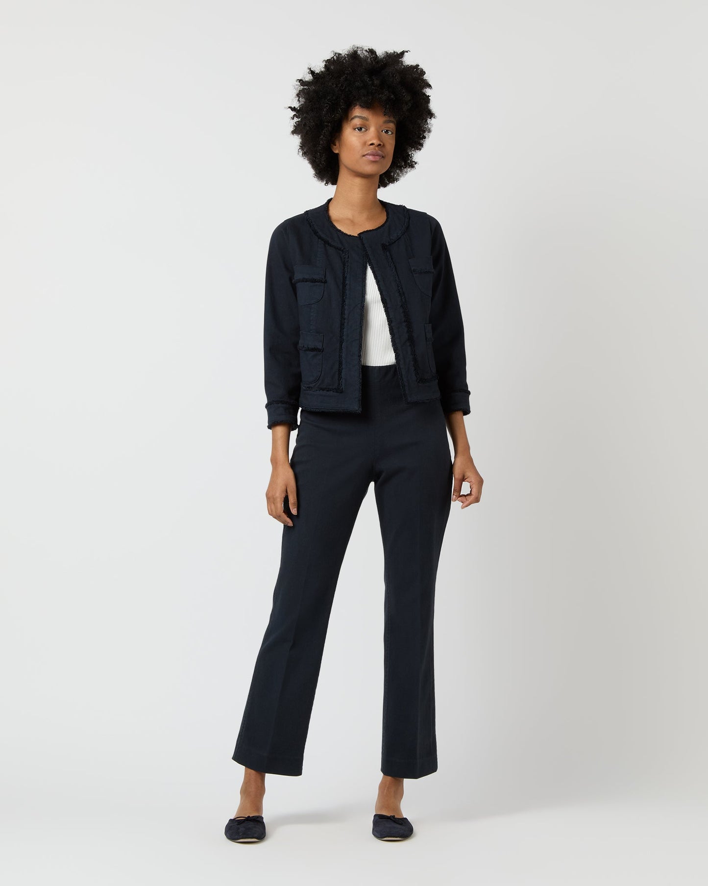 Kiki Jacket in Navy Stretch Twill