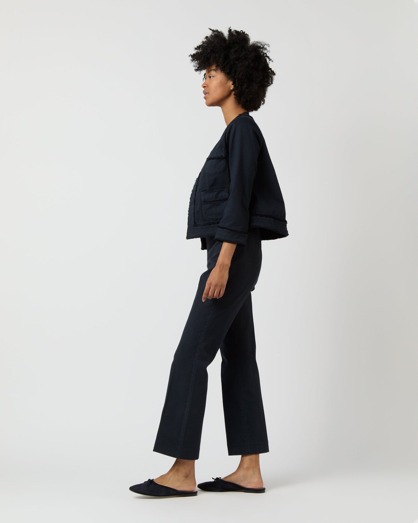 Kiki Jacket in Navy Stretch Twill