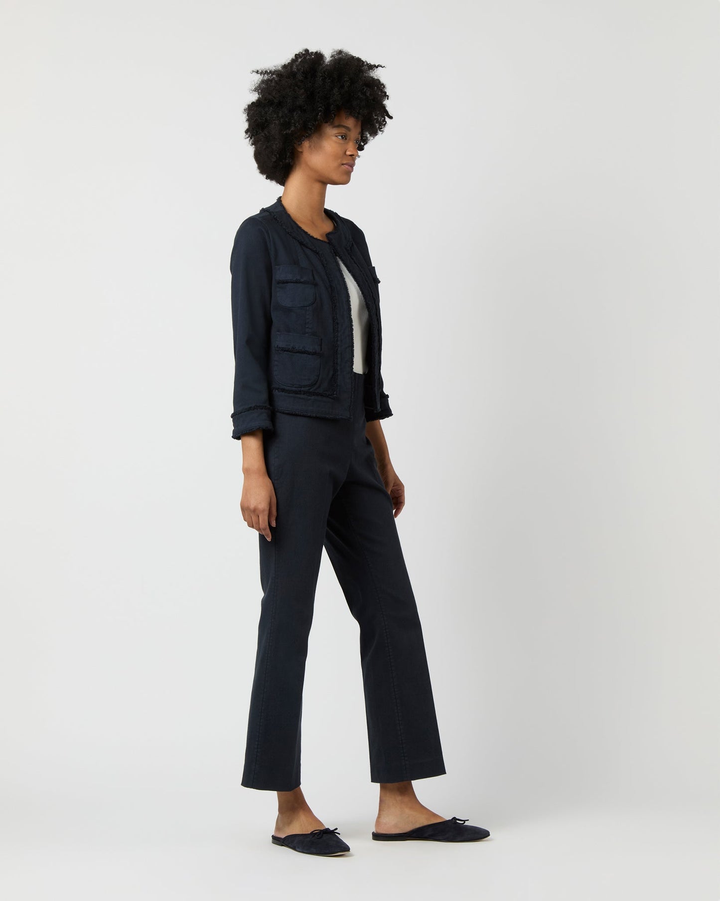 Kiki Jacket in Navy Stretch Twill