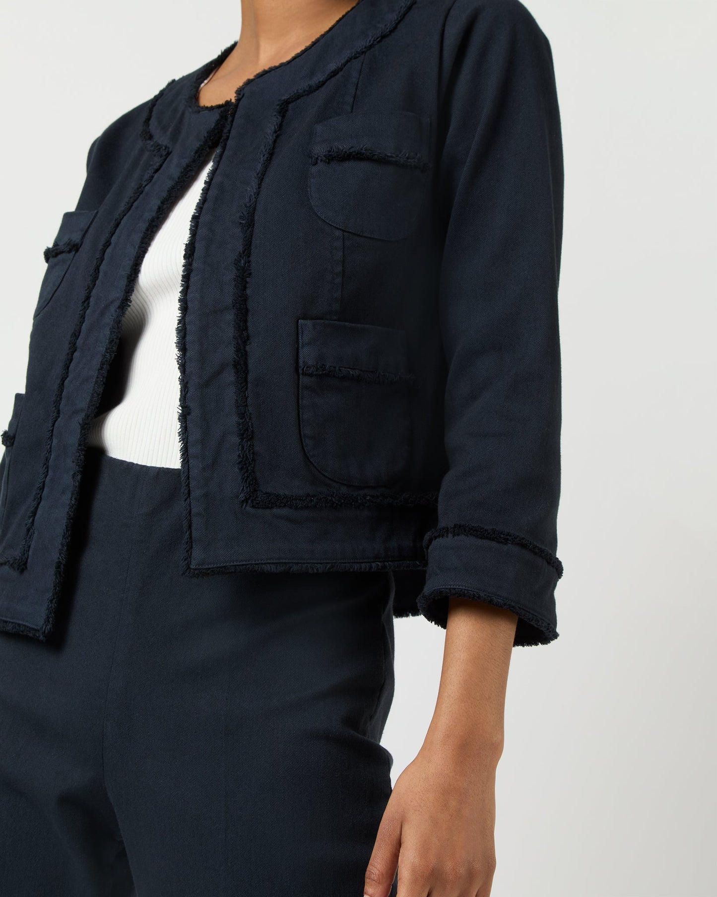 Kiki Jacket in Navy Stretch Twill