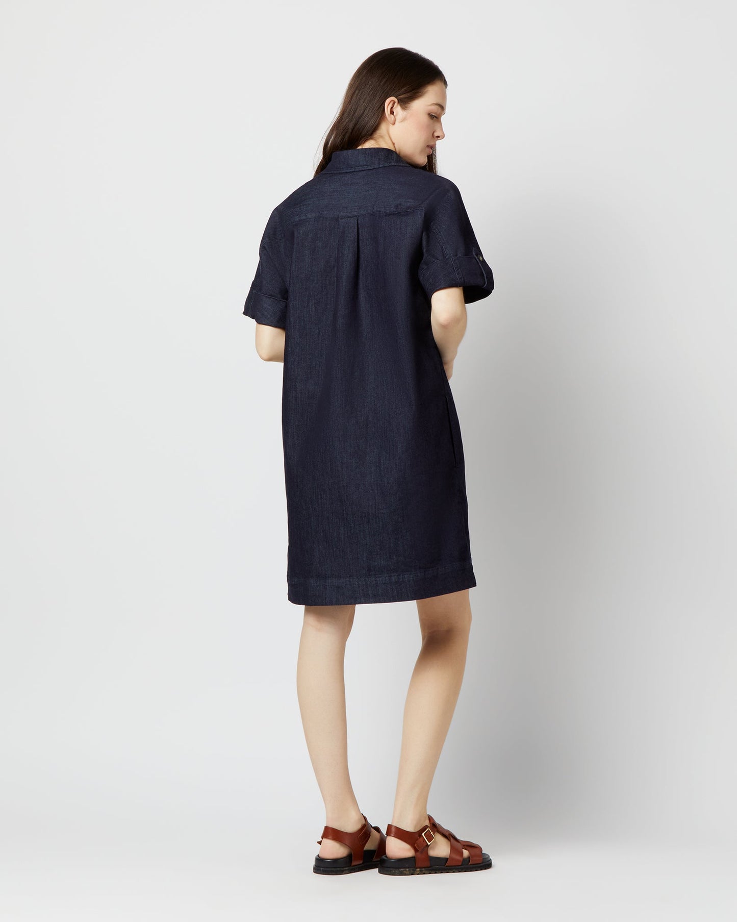 Molly Dress in Indigo Stretch Denim