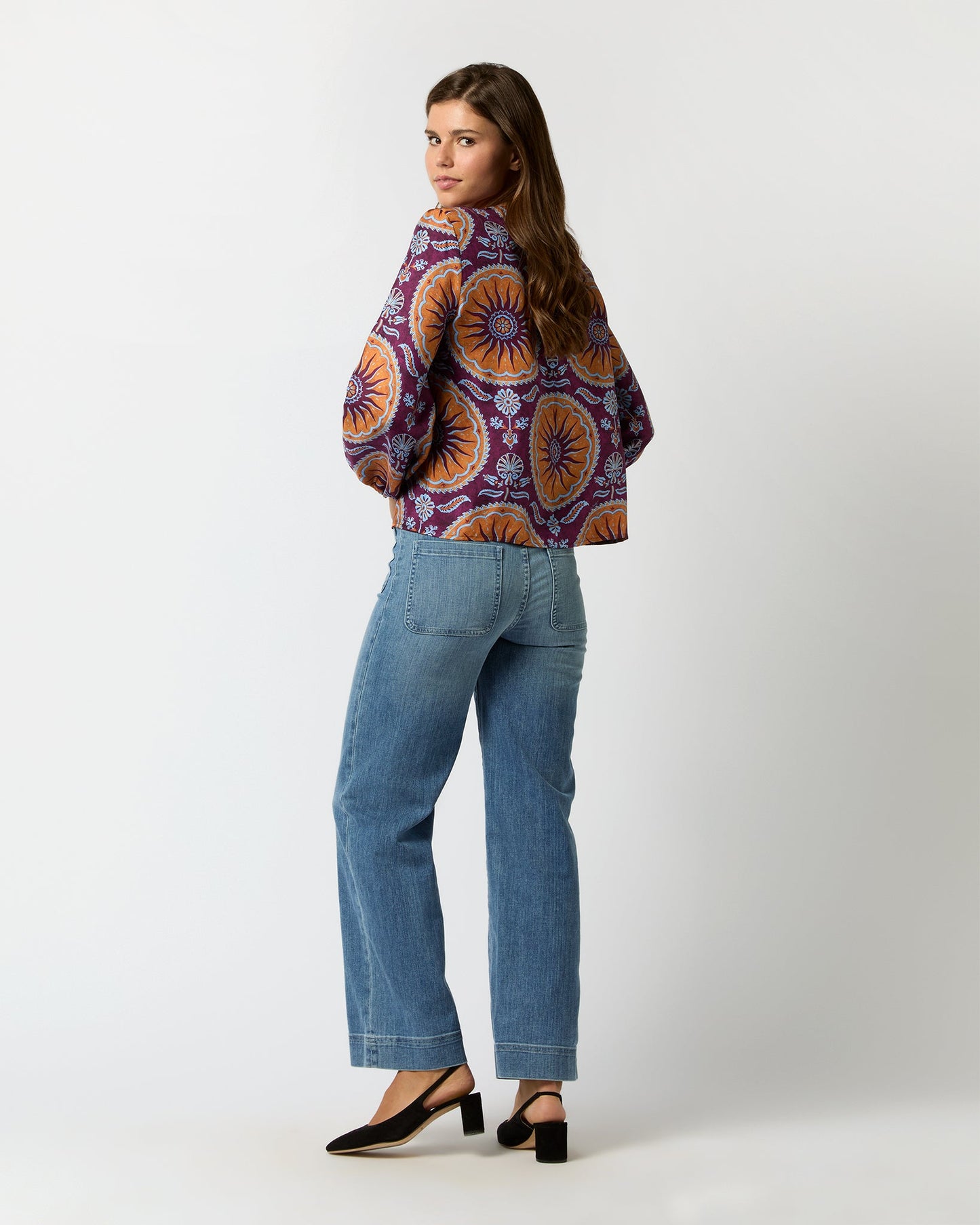 Charming Top in Purple Sovereign Silk Twill