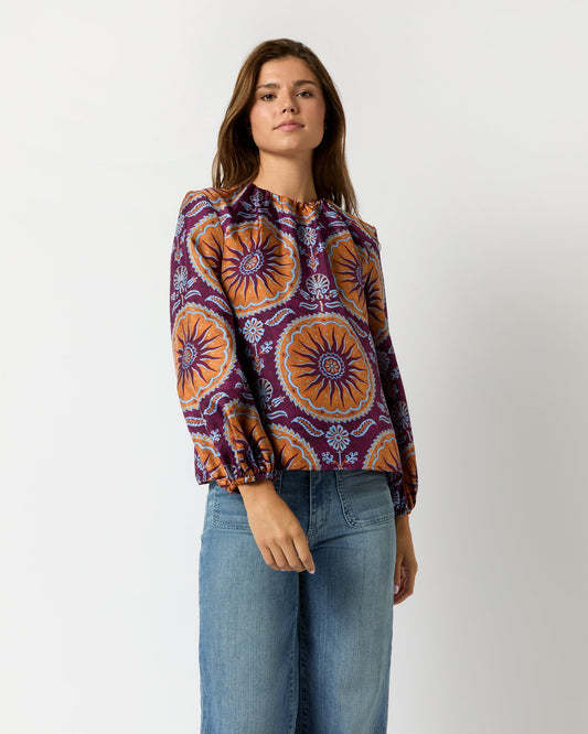 Charming Top in Purple Sovereign Silk Twill