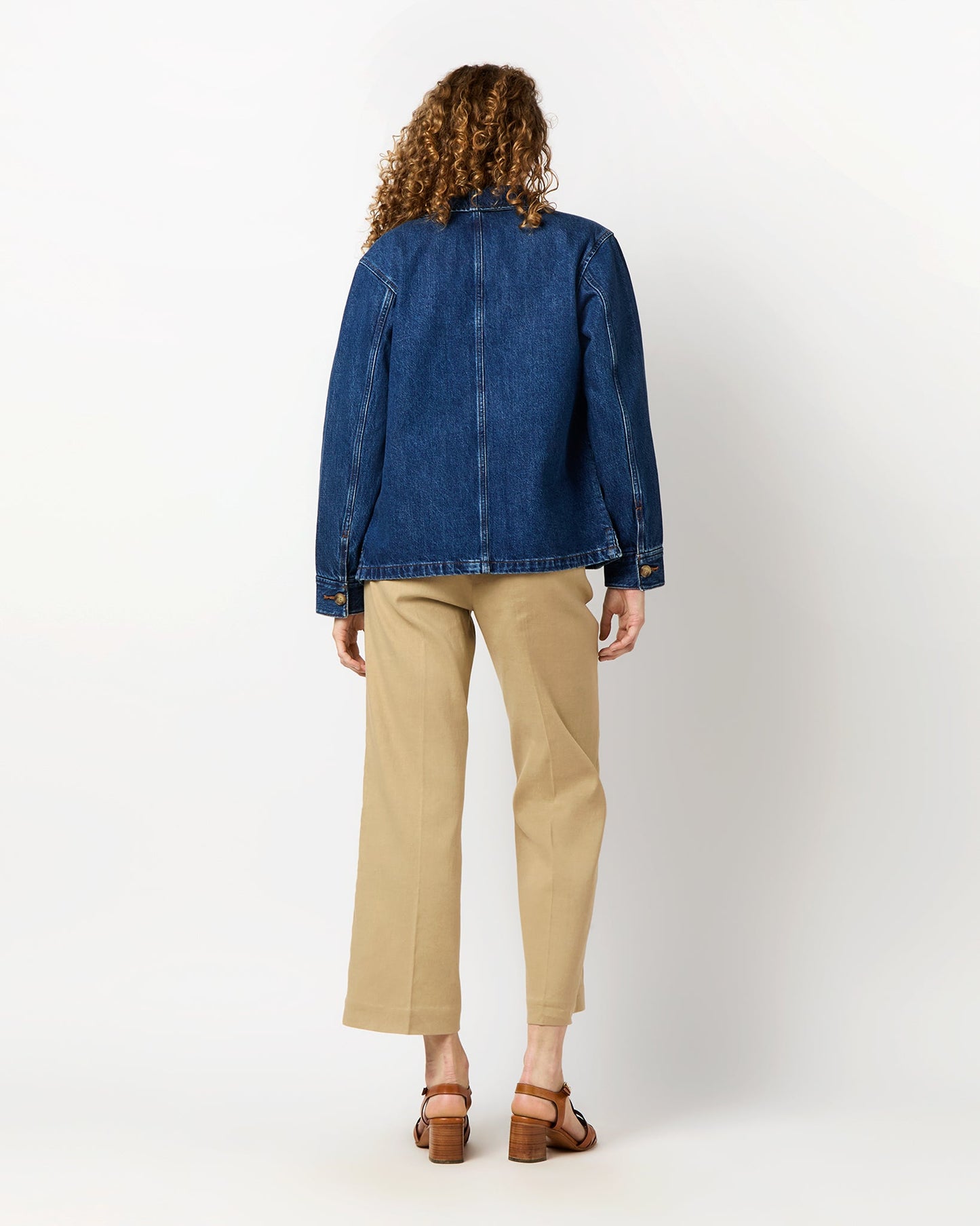 Silvana Logo Jacket in Washed Indigo