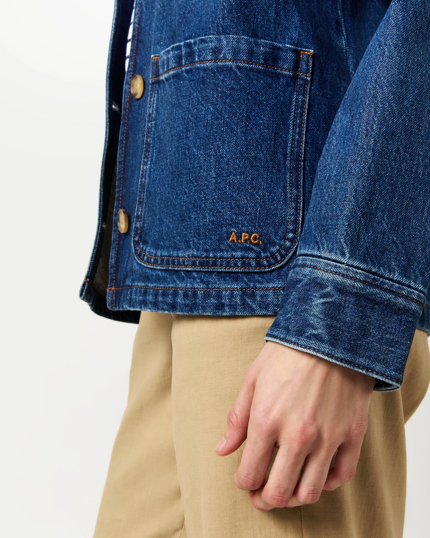 Silvana Logo Jacket in Washed Indigo