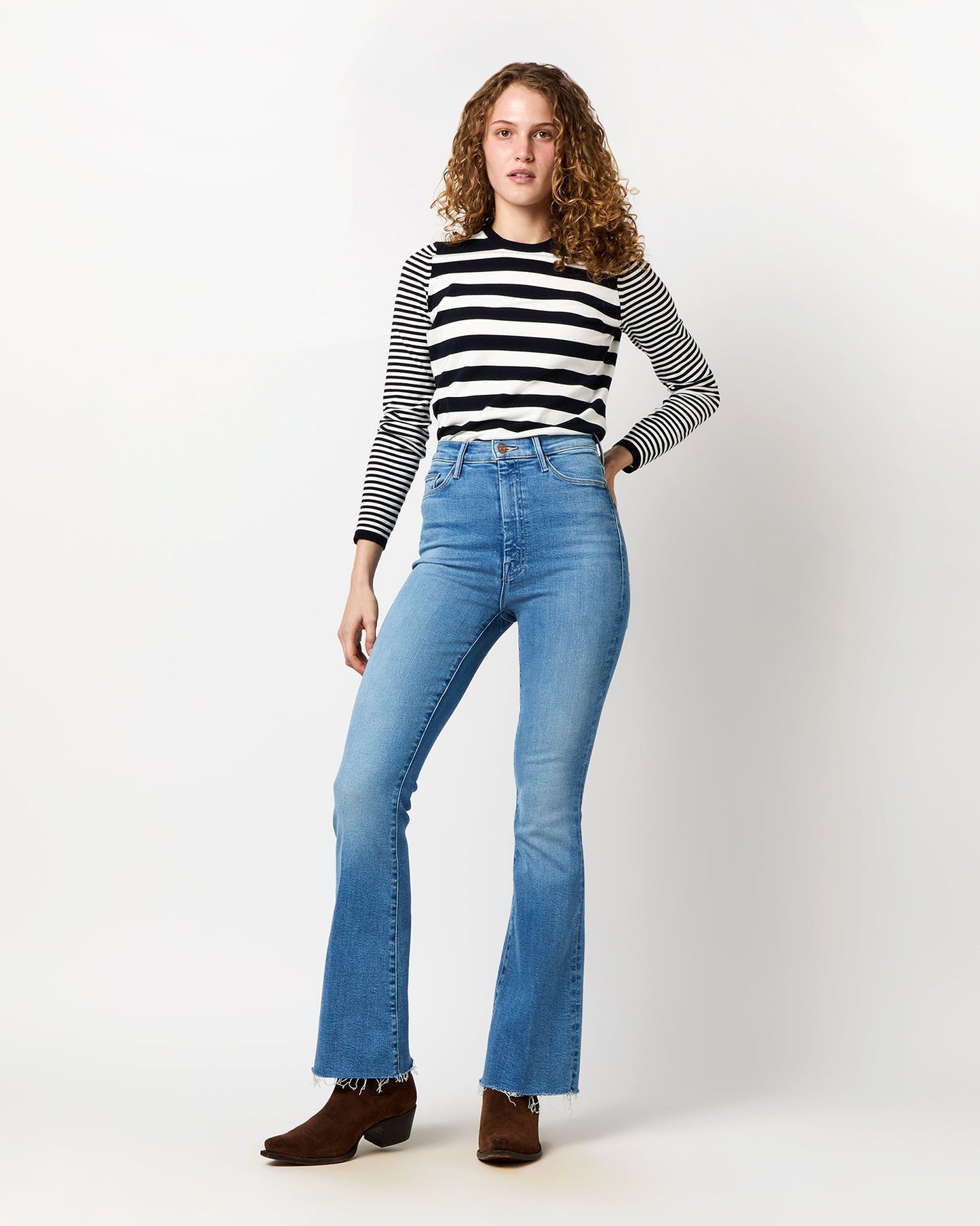 High Waisted Weekender Fray Jean in Read Between The Lines