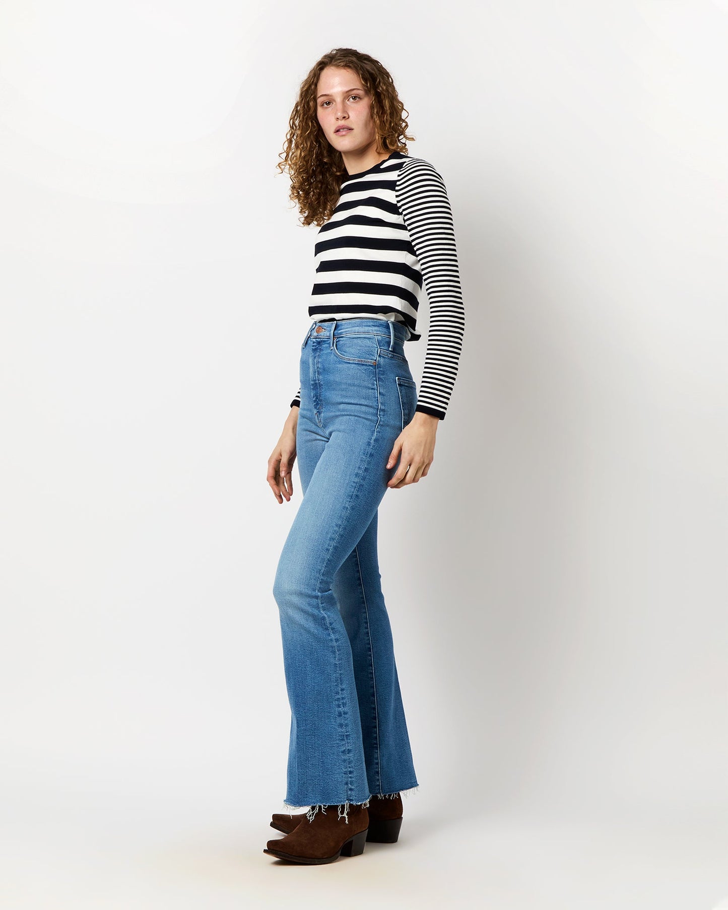 High Waisted Weekender Fray Jean in Read Between The Lines