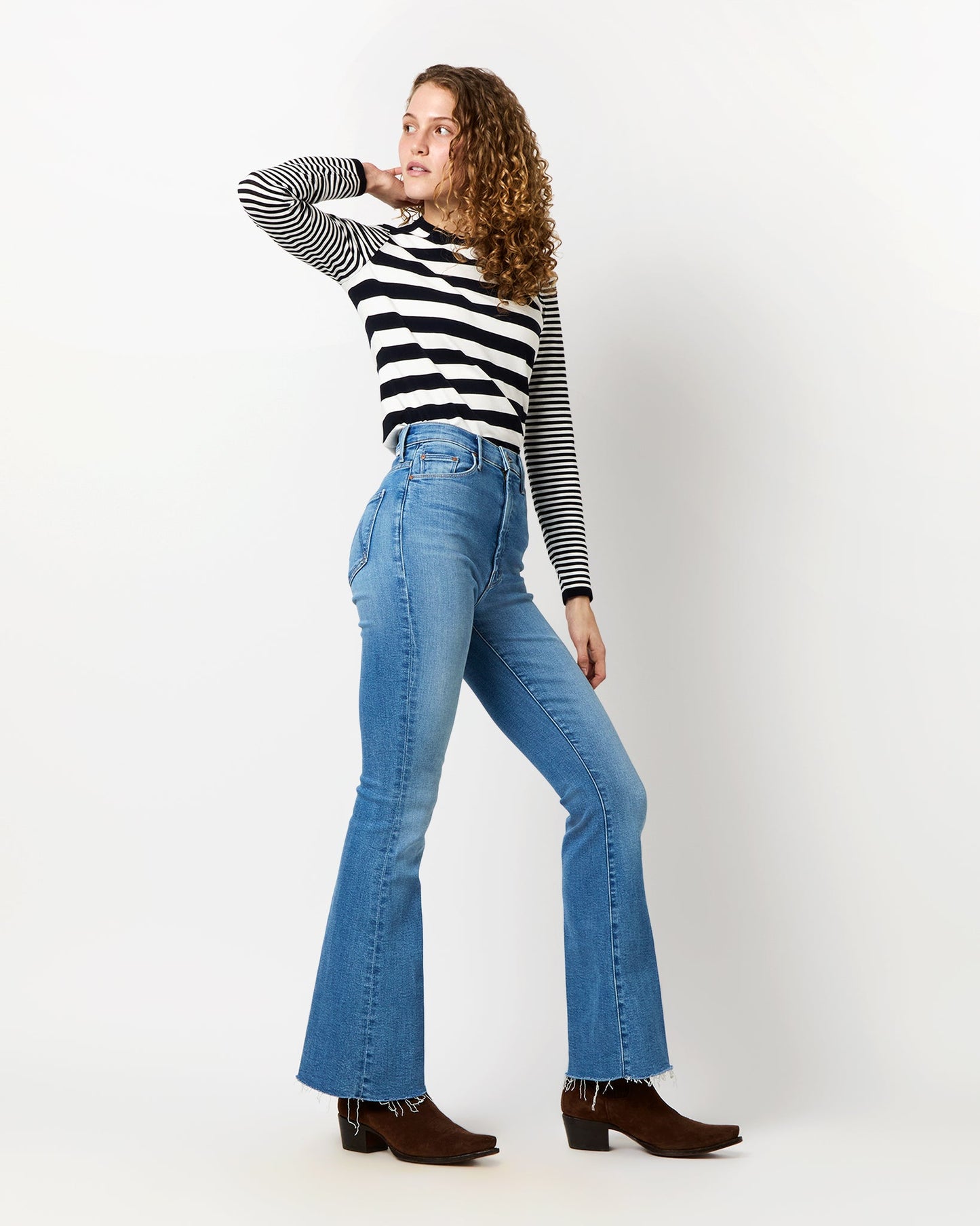 High Waisted Weekender Fray Jean in Read Between The Lines