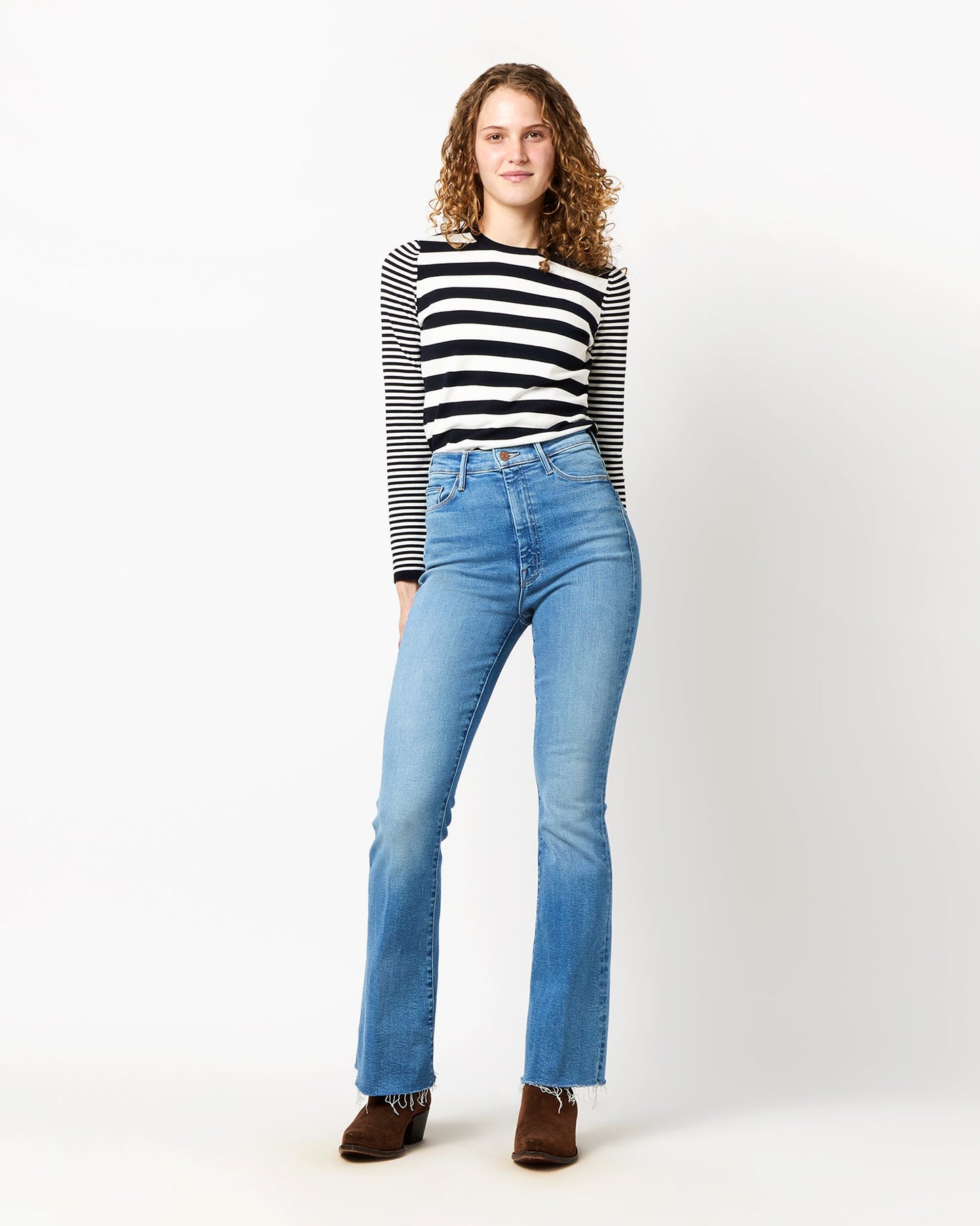 High Waisted Weekender Fray Jean in Read Between The Lines