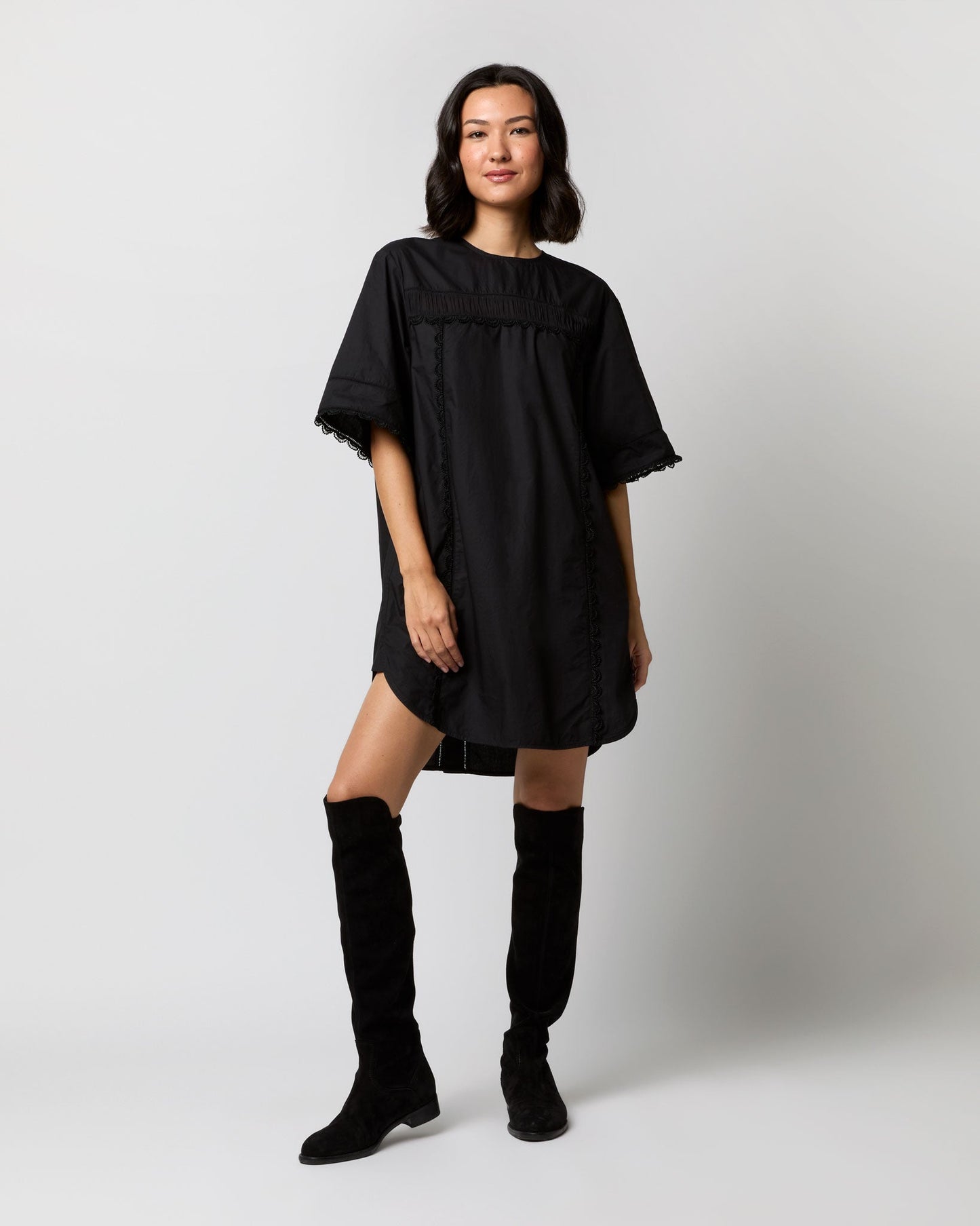 Diyana Tunic Dress in Noir