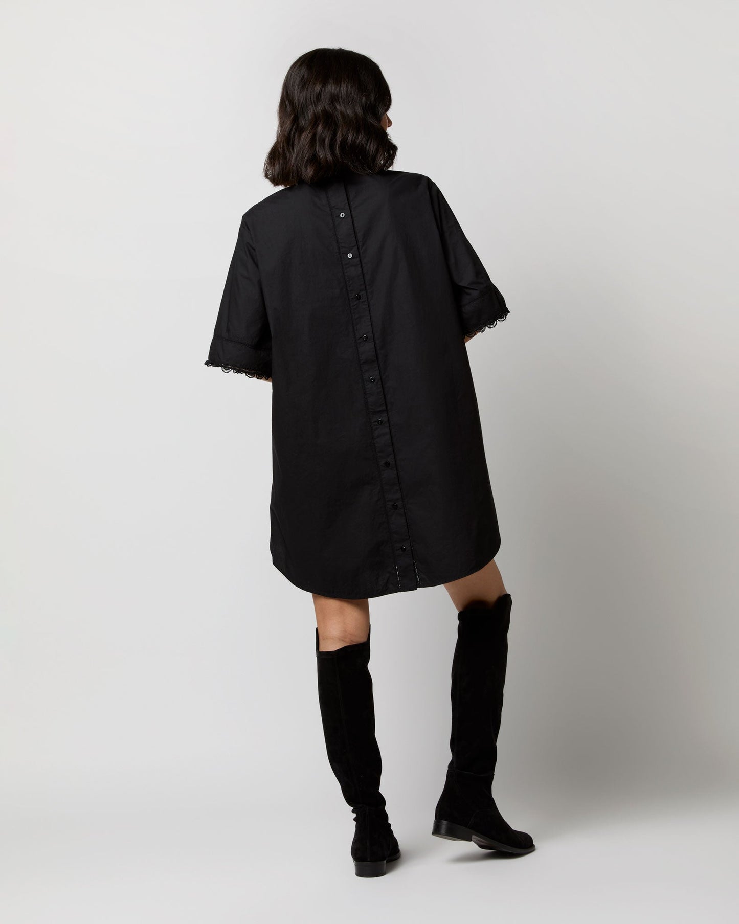 Diyana Tunic Dress in Noir