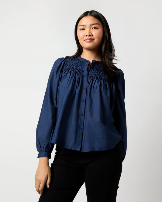 Soffia Blouse in Midnight