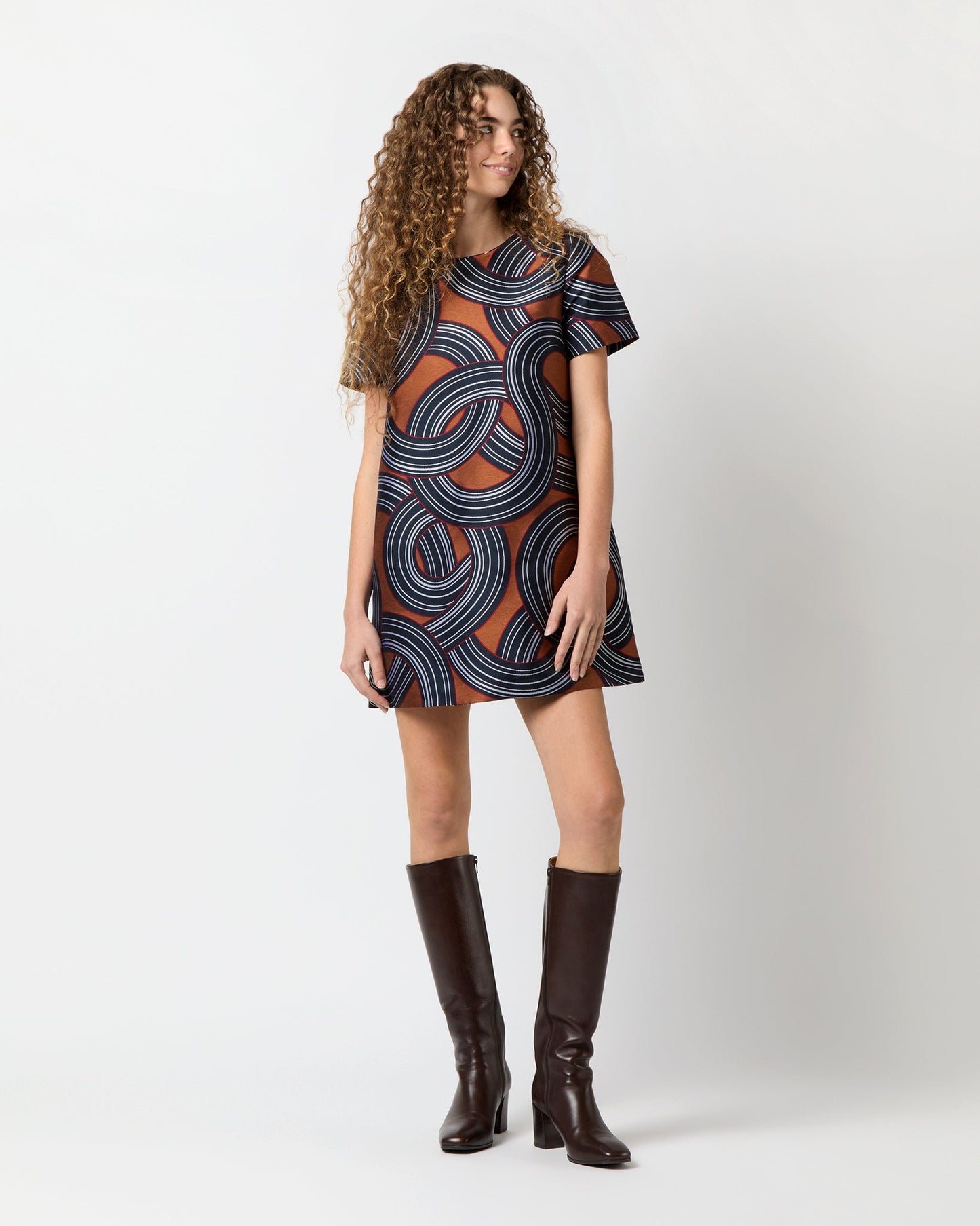 Mini Swing Dress in Montecarlo Jacquard