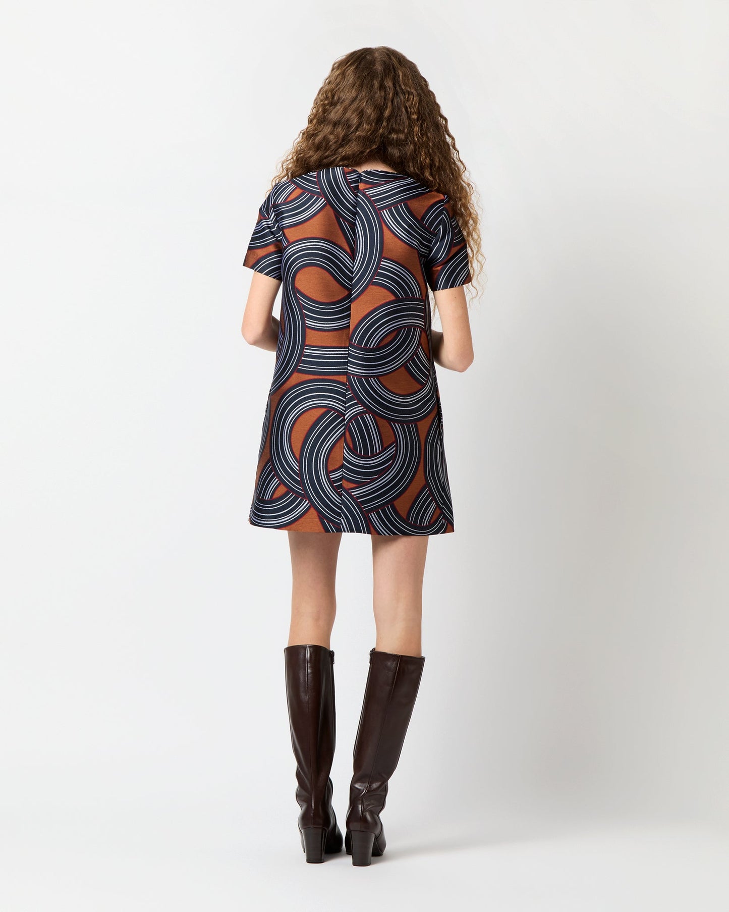 Mini Swing Dress in Montecarlo Jacquard