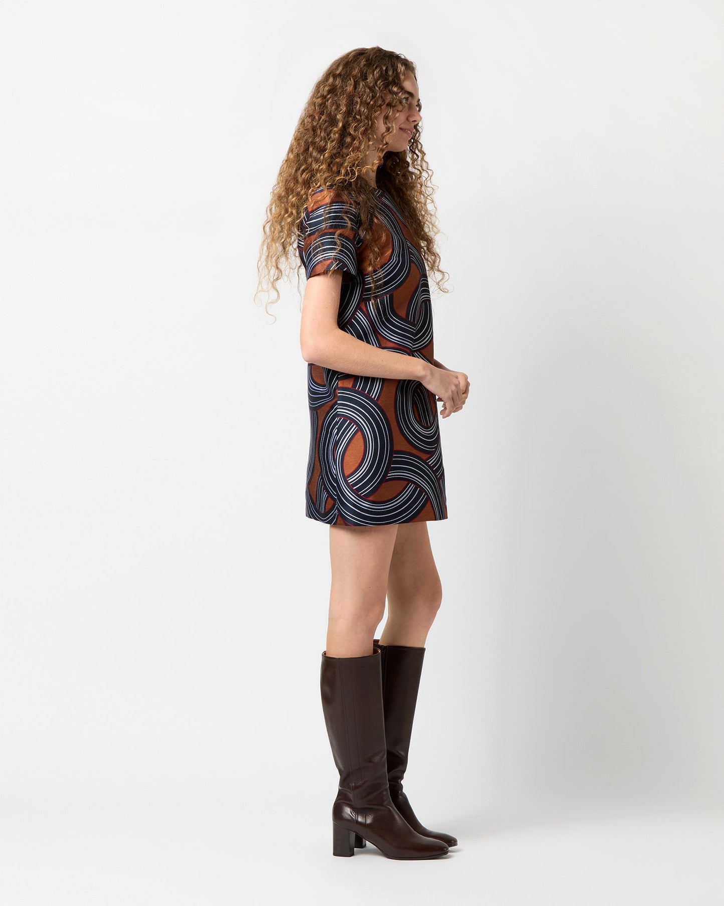 Mini Swing Dress in Montecarlo Jacquard