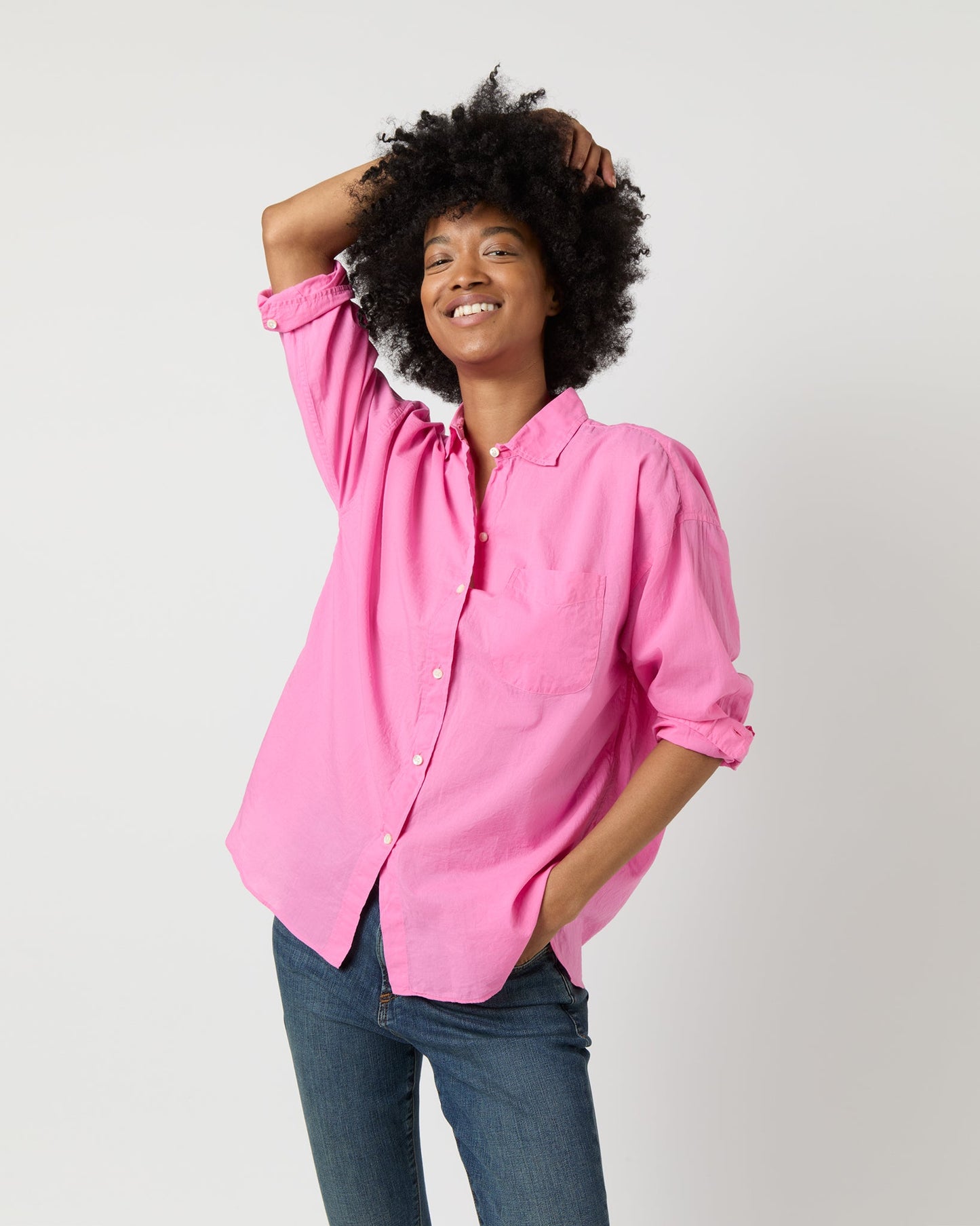 Weekender Shirt in Pink Summer Cloth