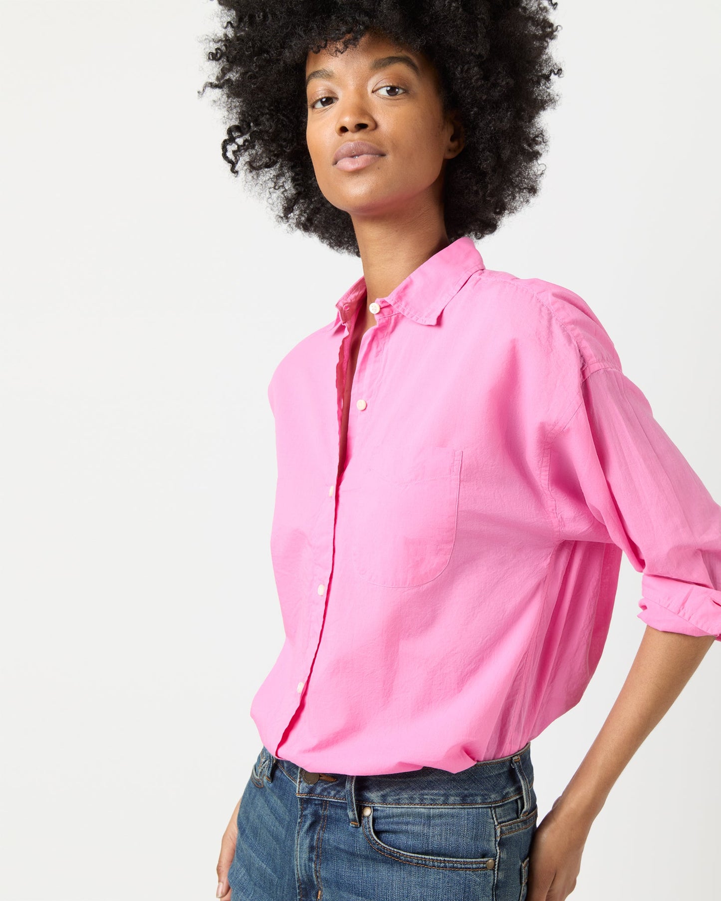 Weekender Shirt in Pink Summer Cloth