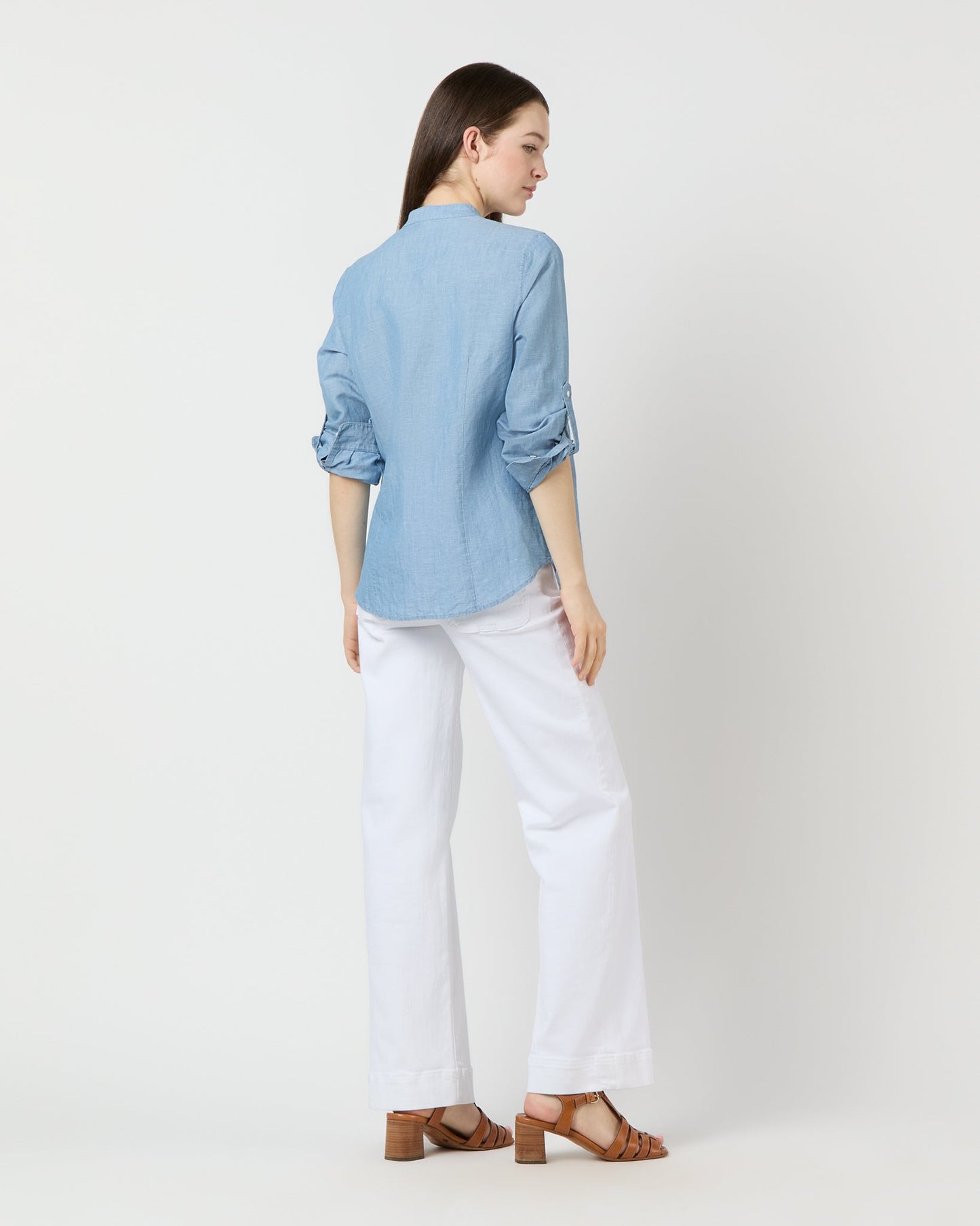 Robin Shirt in Extra Light Washed Cotolino Chambray