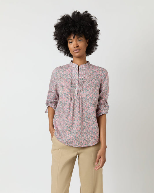 Robin Shirt in Berry/Orange/Green Pepper Liberty Fabric