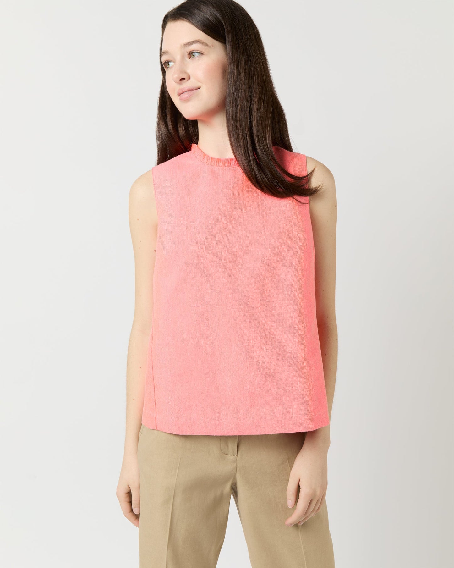 Mimi Top in Fluo Orange Canvas