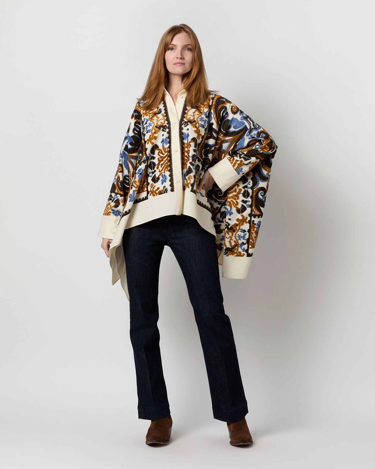 Foulard Jacket in Corsini Cream Jacquard