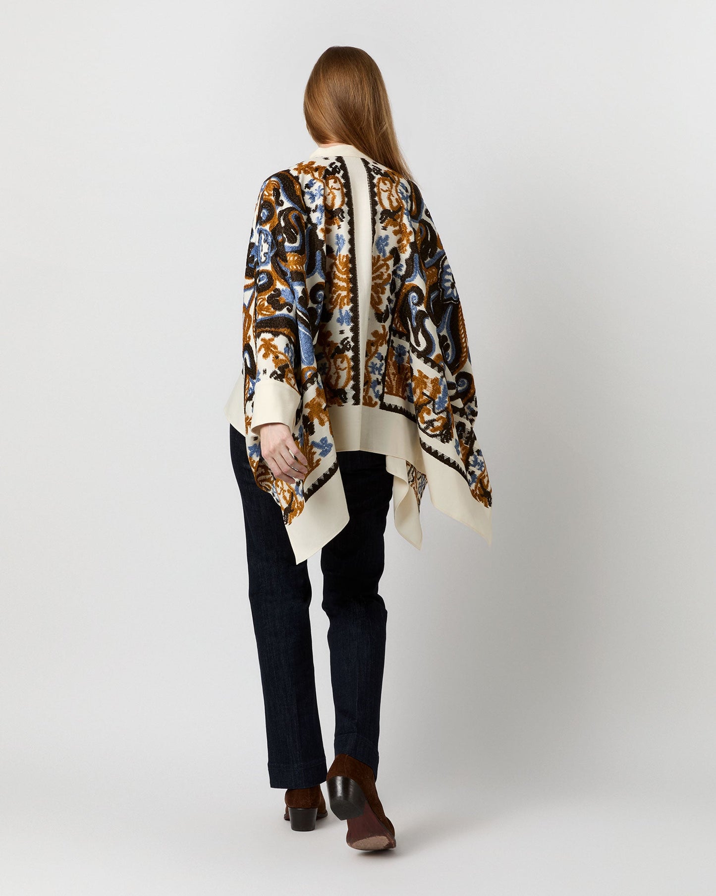 Foulard Jacket in Corsini Cream Jacquard