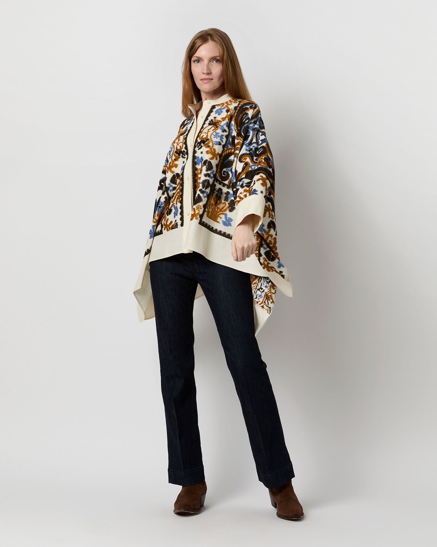 Foulard Jacket in Corsini Cream Jacquard