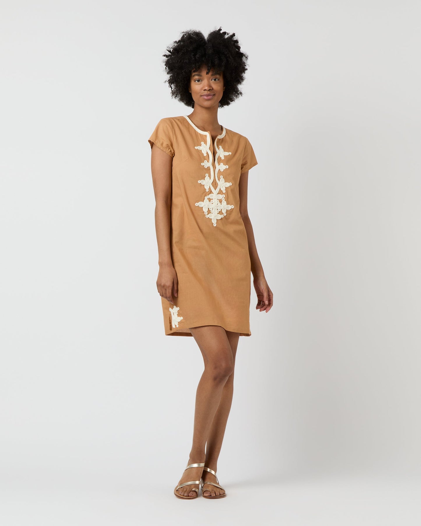 New York Mini Dress in Beige