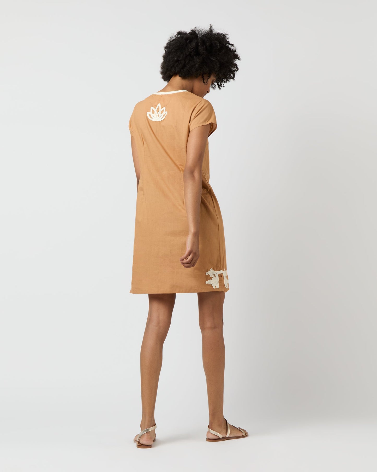 New York Mini Dress in Beige